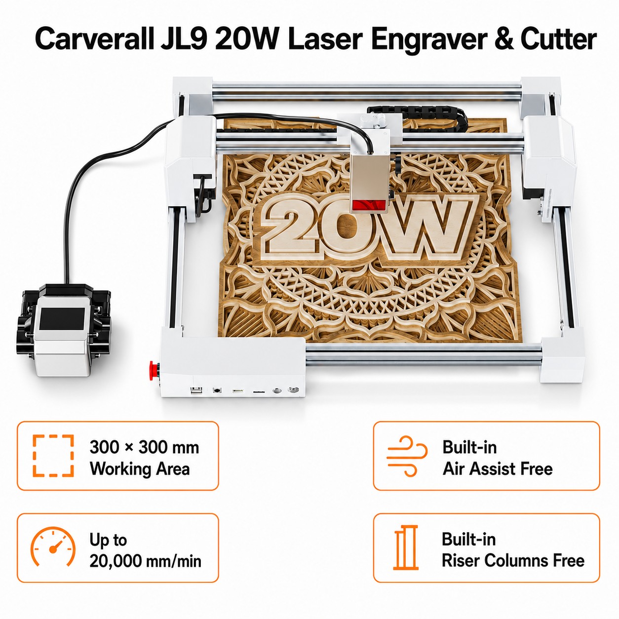 Carverall JL9 20W Laser-Gravie – Industrial Laser Technology Bewertung und Preis